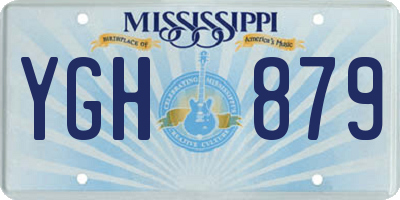 MS license plate YGH879
