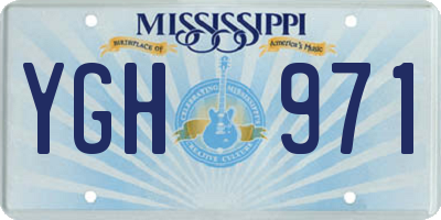 MS license plate YGH971