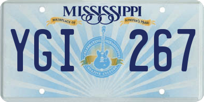 MS license plate YGI267
