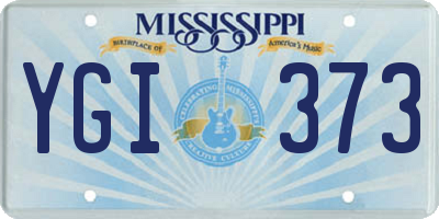 MS license plate YGI373