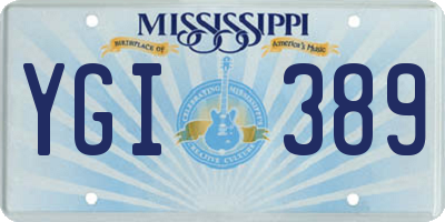 MS license plate YGI389
