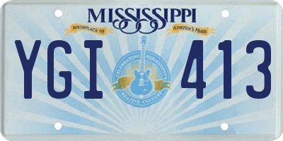 MS license plate YGI413