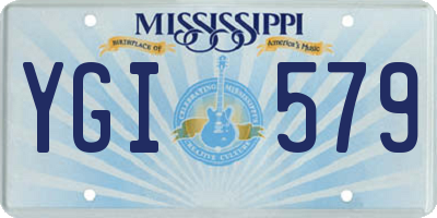 MS license plate YGI579