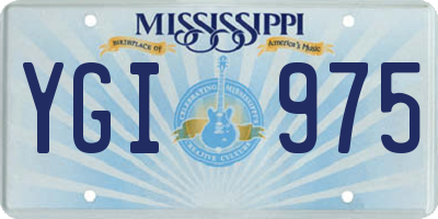 MS license plate YGI975