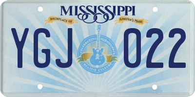 MS license plate YGJ022