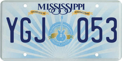 MS license plate YGJ053