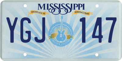 MS license plate YGJ147