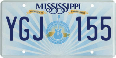 MS license plate YGJ155