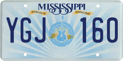 MS license plate YGJ160