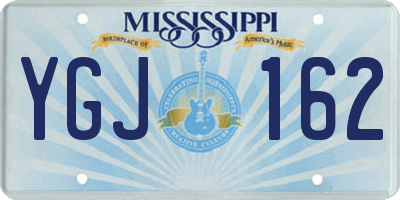 MS license plate YGJ162