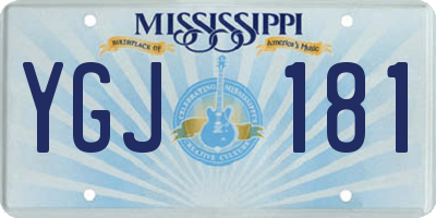 MS license plate YGJ181