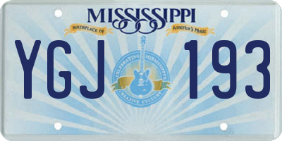 MS license plate YGJ193