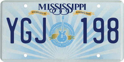 MS license plate YGJ198