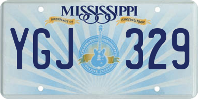 MS license plate YGJ329