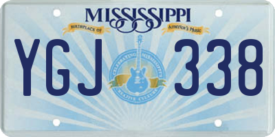 MS license plate YGJ338