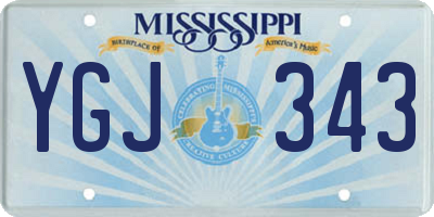 MS license plate YGJ343