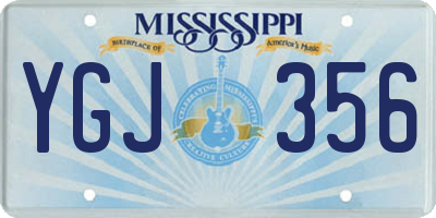 MS license plate YGJ356