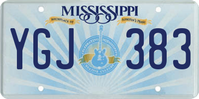 MS license plate YGJ383