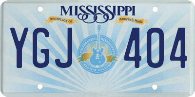MS license plate YGJ404