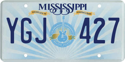 MS license plate YGJ427