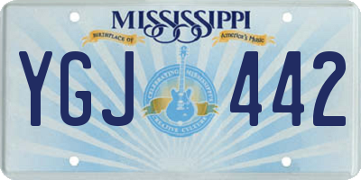 MS license plate YGJ442