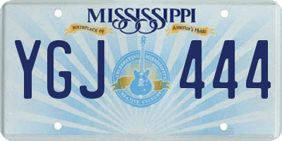 MS license plate YGJ444