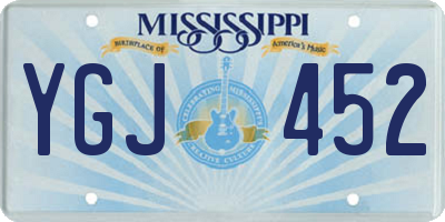 MS license plate YGJ452