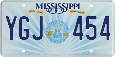 MS license plate YGJ454