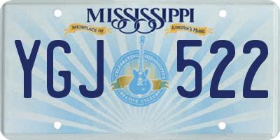 MS license plate YGJ522