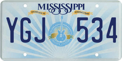 MS license plate YGJ534