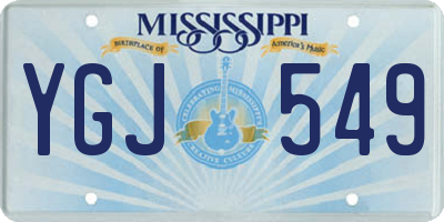 MS license plate YGJ549