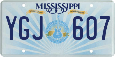 MS license plate YGJ607