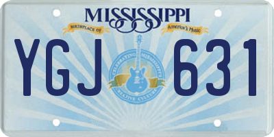 MS license plate YGJ631