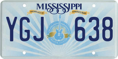 MS license plate YGJ638