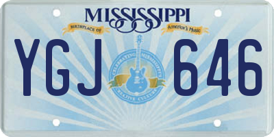 MS license plate YGJ646