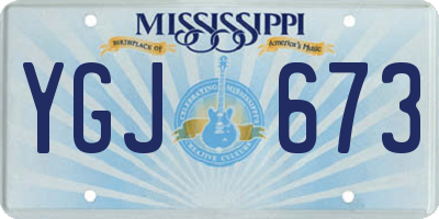 MS license plate YGJ673