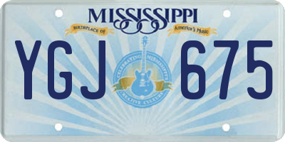 MS license plate YGJ675