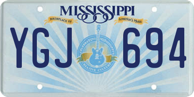 MS license plate YGJ694
