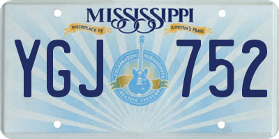 MS license plate YGJ752