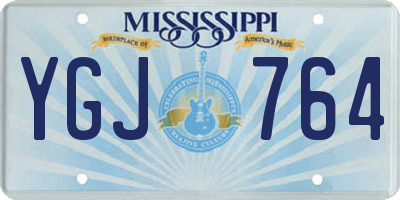 MS license plate YGJ764
