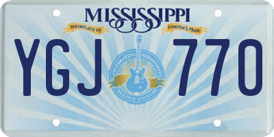 MS license plate YGJ770