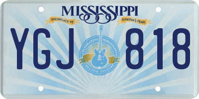 MS license plate YGJ818