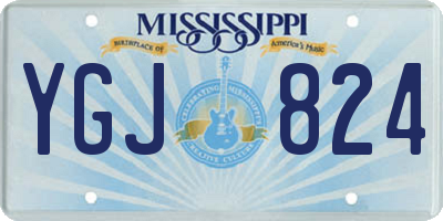 MS license plate YGJ824