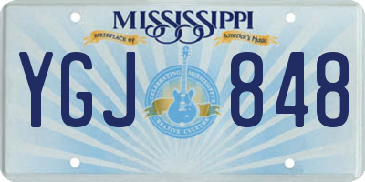 MS license plate YGJ848