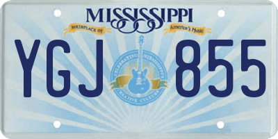 MS license plate YGJ855