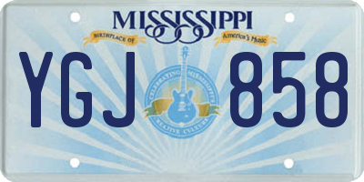 MS license plate YGJ858