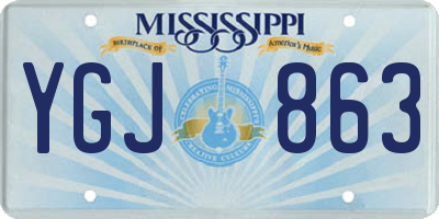 MS license plate YGJ863