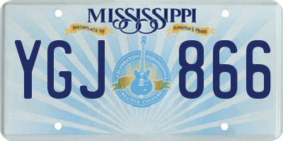 MS license plate YGJ866