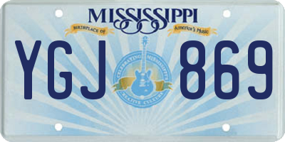 MS license plate YGJ869