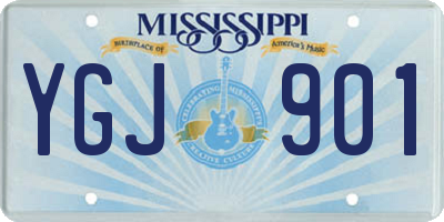 MS license plate YGJ901